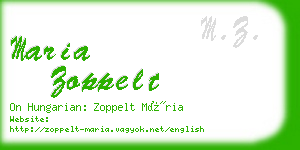 maria zoppelt business card